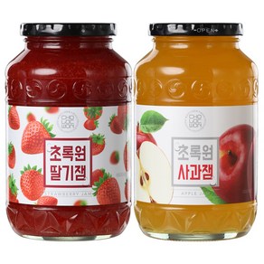 초록원 과일잼3종 1kg+1kg (딸기잼/사과잼/파인애플망고잼), 1세트