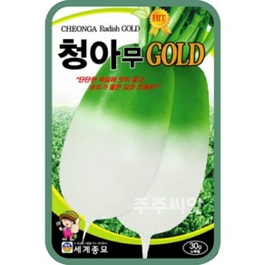 청아무 골드 씨앗 30g 감장 진용 가을 무우 종자 adish seed, 1개