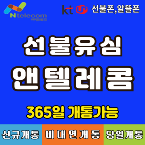 선불유심 선불폰 앤텔레콤 빠른배송 빠른개통 알뜰폰 lg선불유심 선불폰 kt선불유심 멤버십 선불폰유심 유심칩, KT선불유심 (KT연체폰 사용불가), 1개