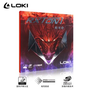 국내배송 로키 록스톤 1 왕하오 입문용 훈련용 가성비 중국 탁구 라켓 점착 러버 Loki RXTON I 라바, 레드, 1개