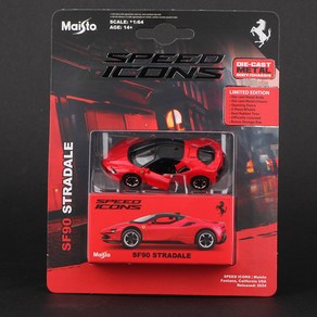 Maisto 1 64 911 Taycan Lamboghini Sian Pefomance 페라리 SF90 Monza SP1 자동차 모델 합금 미니어처 다이캐스트, SF90 Red, 1개