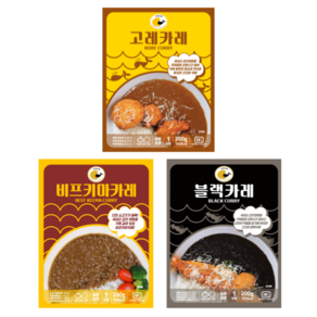 고레카레2개+블랙카레2개+ 비프키마카레2개 총6개세트, 600g, 2개