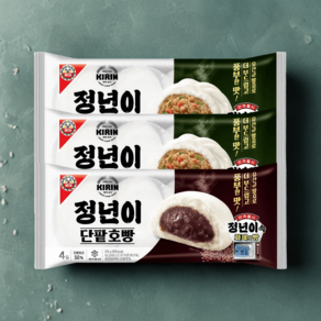 정년이 기린 호빵 야채 (4입)x2개+팥 (4입)x1개, 372g, 3개