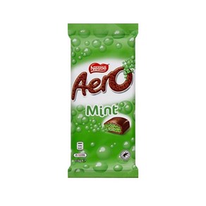 네슬레 에어로 민트 초콜릿 블록 Nestle Aeo Mint Chocolate Block 118g, 4개