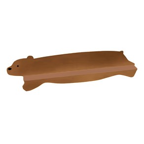리빙앤소품 곰돌이 실리콘 와이드 싱크대 문물막이, 브라운, 1개