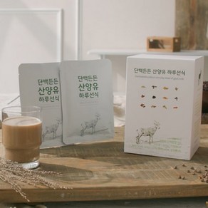 [인포벨]단백든든 산양유 하루 선식 맛있는 다이어트 식사 대용 진한 미숫가루 맛 단백질 곡물 쉐이크 간편식, 2박스, 350g