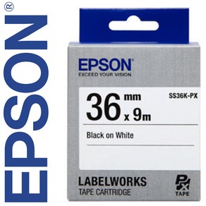 *정품* [ EPSON ] 라벨테이프, SS36K-PX [36mm 백색/검정글씨], 1개