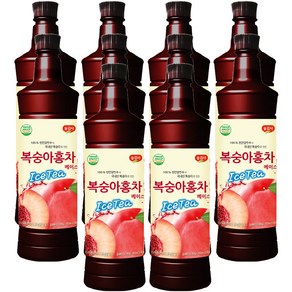 광야식품 복숭아홍차 베이스 아이스티 970ml, 10개