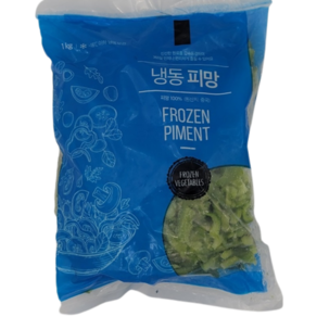 [얌얌마켓] 냉동 청피망 슬라이스 1kg (아이스박스 포함), 1개