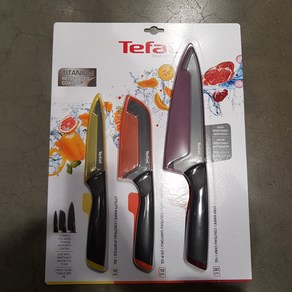 코스트코 TEFAL 테팔 티타늄코팅 주방용 칼 3종세트 칼집포함