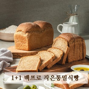 1+1 아침에 좋은빵 통밀100% 백프로 통밀빵 통밀식빵 식사빵 저당 저염 비건