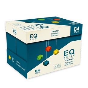 이큐 베이지 80g B4 500매*5권 2500매 미색용지 A4용지 EQ BAGIE 복사용지 복사지 책제본, 1박스