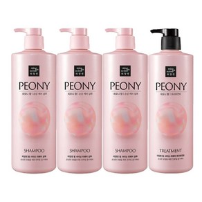 미쟝센 펄 샤이닝 리페어 샴푸 3개 + 트리트먼트 1개 피오니향 1000ml, 1L