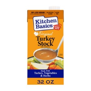 Kitchen Basics Oiginal Tukey Stock 32 oz. Caton 키친 베이직스 오리지널 터키 스톡 32온스 카톤, 946ml, 1개