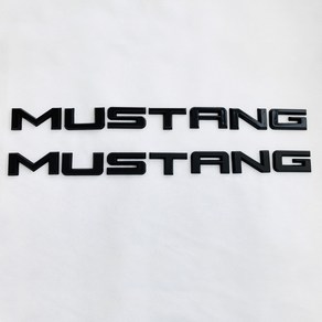 핫딜 포드 머스탱 레터링 엠블럼 스티커 MUSTANG 앰블럼, 블랙