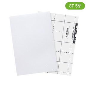 (재미스쿨) 대원 단면접착 팝보드 A4 21x30cm 3T(3mm) 5장, 흰색