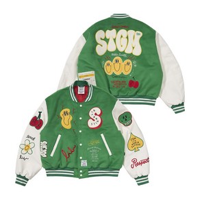 STIGMA STGM OVERSIZED VARSITY JACKET GREEN