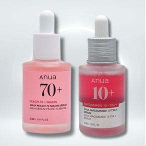 아누아 미백부스터 세트 (복숭아 70 나이아신 세럼 30ml+TXA 4 다크스팟 코렉팅 세럼 30 ml) [본사정품] 기미 잡티 개선!, 1개, 60ml