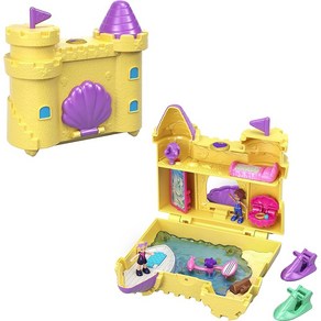 Polly Pocket GCJ87 Pocket Wold Deep Sea Sandcastle Compact Play Set MultiColou