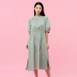 [SI] 셔링디테일 5부 롱 원피스 (SGOAG0578)