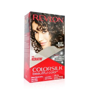 Revlon Colo Silk 헤어 컬러(3D 컬러 젤 기술) 다크 브라운 3N(40ML+40ML+11.8ML), 1개