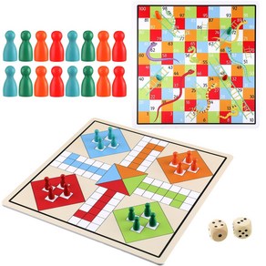 2 in 1 Snakes and Laddes Ludo Game Set 12 x 12 2 in 1 뱀과 사다리 Ludo 게임 세트 12 x 12인치 Ludo 보드 게임 2, 1개