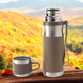 THE PI 사밀사 티보틀 보온병 500ML 브라운 보온 물통