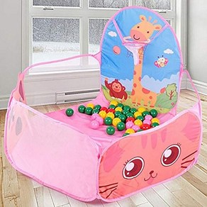 baby playpen 휴대용 어린이 실내 야외 안전 텐트 어린이 foldable playpens game fo kids catoon thowing 농구 풀, 분홍, 1개