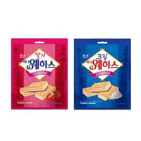 해태제과 미니웨하스150g 딸기1+크림1 총2개입/한입에쏙/오리지널웨하스/무료배송, 150g, 1개