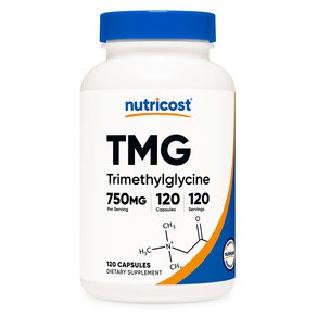 뉴트리코스트 TMG 트리메틸글리신 750mg 120캡슐, 120정, 1개