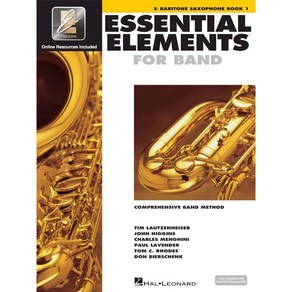 [원서] papeback Book Essential Elements fo Band - Eb B 페이퍼백 책 밴드를 위한 필수 요소 - Eb 바리톤 색소폰 책 1 EEi 포함, 1개