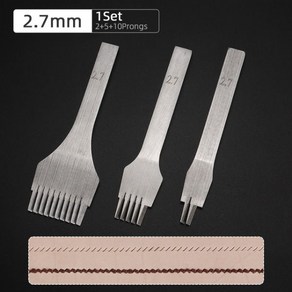 목공 가죽 공구 그리프 치즐 공예 스티칭 사선 플랫 프롱 찌르기 다리미 펀치 DIY 27mm 30mm 338mm 385mm 2개 5개 10개 4개 469133, 2.7mm-1Set, 1개