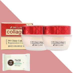 3WC 콜라겐 리제너레이션 크림 60ml 2개(+하늘선물 물티슈 10매)