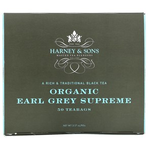 Haney Sons A Rich Taditional Black Tea Oganic Eal Gey Supeme 50 Tea Bags 3.17 oz (90 g), 1개