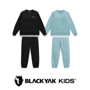 [백화점 매장판] 블랙야크 키즈 BLACKYAK 맨투맨세트 남아옷 여아옷 봄 가을 간절기 추리닝 츄리닝 트레이닝세트 상하복세트 상하세트