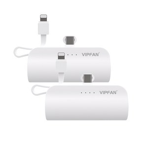 단품 또는 1+1 선택가능 VIPFAN 도킹 2in1 보조배터리 5000mAh C타입 하이브리드 8핀 고급형 일체형 빌트인 외출 필수템, C타입+C타입