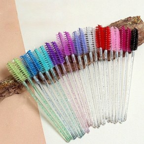 일회용 글리터 마스카라 정리 눈썹 스크류 브러쉬, 2. 블루, 1개