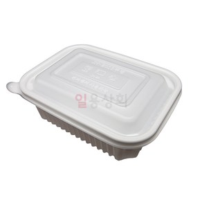 [ILYONG] 사각 찜용기 JH 20157 중 1200ml 50세트 PP 백색, 50개, 1세트