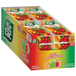 Tic Tac Fuit Adventue 민트 12개 이동 중에도 상쾌함 스타킹 스터퍼 각 48.2g(1.7oz), 49g