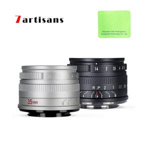 7atisans APS-C MF 35mm F1.4 단렌즈 미러리스 카메라용 소니 캐논 후지 M43 니콘 마운트, 블랙, 캐논 EOS-M