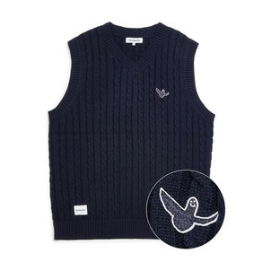 마크곤잘레스 ANGEL WAPPEN CABLE KNIT VEST - NAVY Z233UKT010065 563007