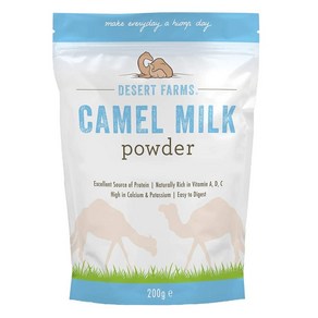 Deset Fams Oganic Whole Camel Milk Powde Ceti Deset Fams 유기농 전낙타 분유 인증 PALEO 및 KETO 알레르기 유발 물, 199g, 1개