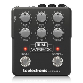 TC Electonic TC Ampwox 2ch Celestion IR DUAL WRECK PREAMP 기타 용 프리 앰프 기술 설계, 1개