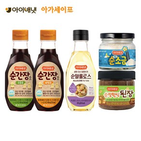 [아이배냇] 양념세트 순간장 국물 비빔 소금 된장 순알룰로스, 1세트, 910g, 순간장 국물+비빔+소금+된장+순알룰로스