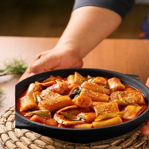 천연재료 사과떡볶이 밀키트 연화떡 4인분, 매운맛, 4개, 100g