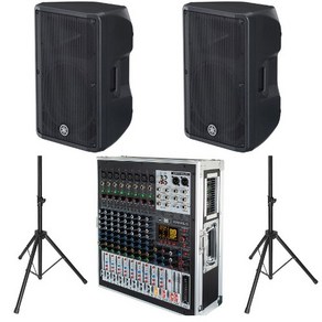 KANALS BKT-1400H 파워드믹서 + YAMAHA CBR12 패시브스피커 (2개)+스탠드(2개)