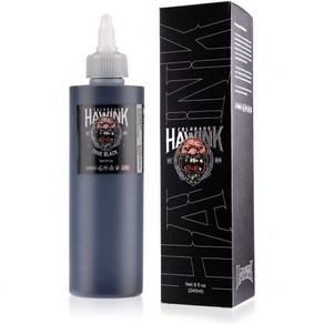 HAWINK 블랙 타투 잉크 8oz 240ml 비건 친화적 미국 표준 안료 용품 슈퍼 TI203240002