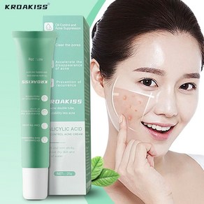 KROAKISS 살리실릭 수분크림 여드름 자국 복원 및 피부 흔적 개선 모든 피부용, 2개, 20g