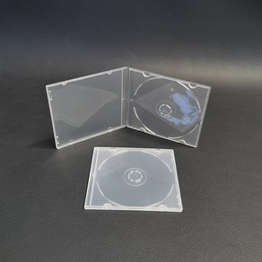 플레이어 DVD 디스크 ReadSta 투명 PP 초박형 표준 DVD케이스 CD 패키지 휴대용 보관함 3 인치 8cm 1개, [01] one size, 01 one size