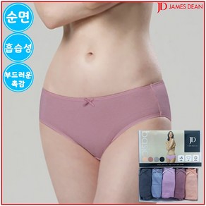 제임스딘 베이직 여성 순면 면 100% 데일리 미디 5매입 요일팬티 JHWPZ070